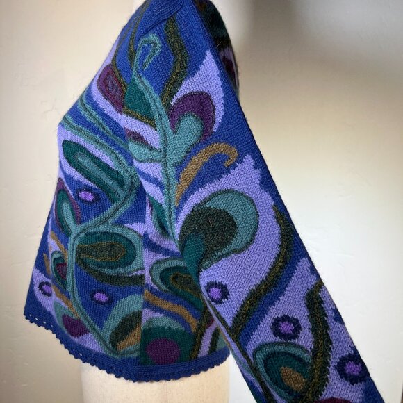 Alpacas Best 100% Baby Alpaca Sweater Small S Handmade Art To Wear Round Neck - Picture 5 of 16